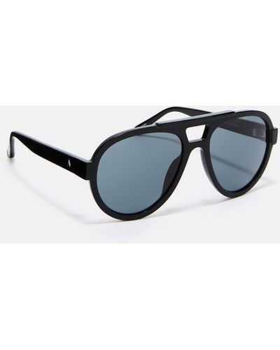 The Attico ''jurgen'' Black Sunglasses - White