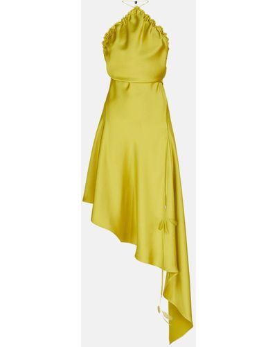 The Attico Lime Mini Dress - Yellow