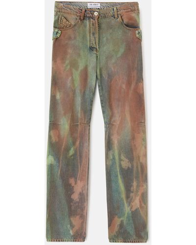 The Attico Pantaloni lunghi ''Deann'' camouflage - Verde