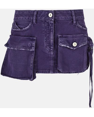 The Attico ''fay'' Purple Mini Skirt - Blue