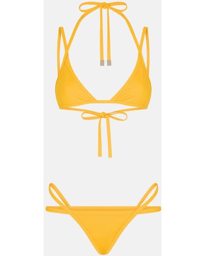 The Attico Bikini yellow - Metallizzato