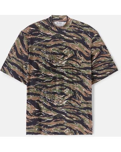 The Attico T-shirt ''Kilie'' camouflage - Grigio