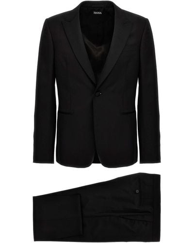 Zegna Wool And Mohair Suit - Black