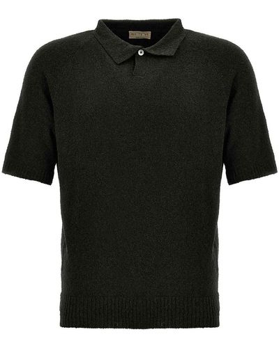 Ma'ry'ya Cotton Polo Shirt - Black