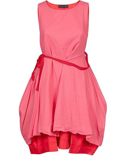 Maria Calderara Cotton Short Sculptu Dress - Pink