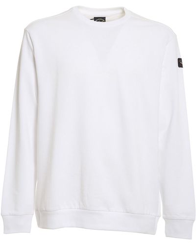 Paul & Shark Cotton Crewneck Sweatshirt - White