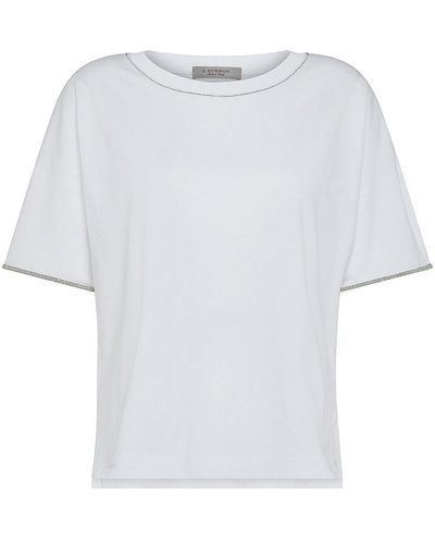 D. EXTERIOR T-shirt With Slit Detail - White