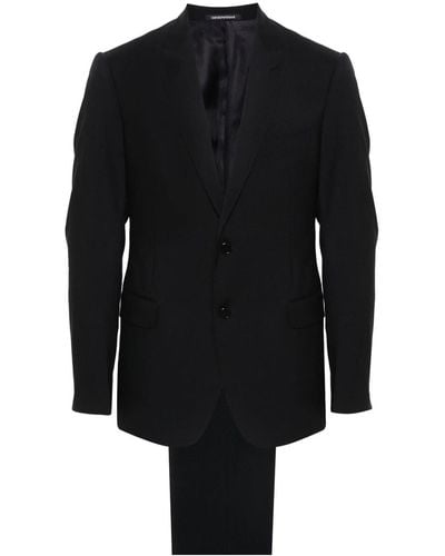 Emporio Armani Wool Single-breasted Suit - Blue