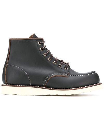 Red Wing Classic Moc Leather Ankle Boots - Black