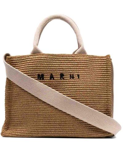 Marni Tote Bag With Logo - White