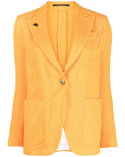 Gabriele Pasini Cotton Single Breasted Jacket - Yellow