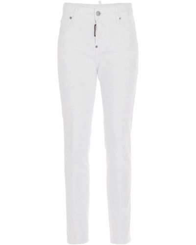 DSquared² Cool Girl Cropped Jeans - White