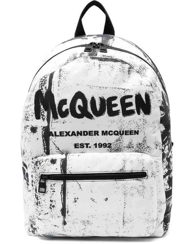 Alexander McQueen Graffiti Backpack - Gray