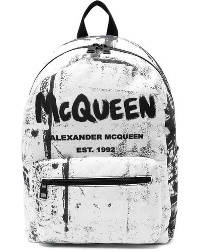 Alexander McQueen Graffiti Backpack - Gray