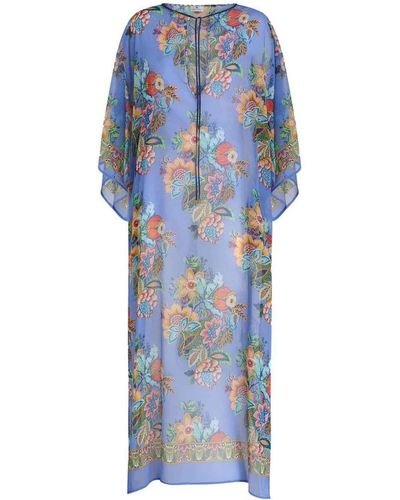 Etro Printed Cover-up Tunic - Blue