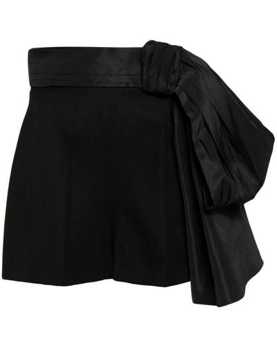 Alexander McQueen Shorts With Bow - Black