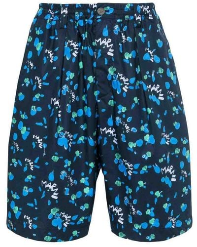 Marni Printed Shorts - Blue