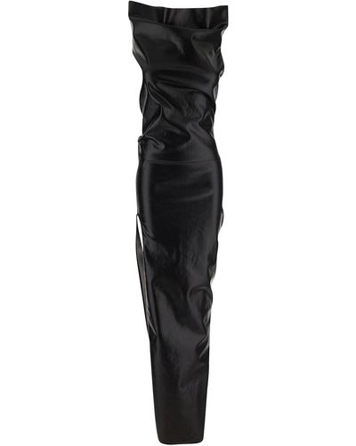 Rick Owens Denim Long Dress - Black