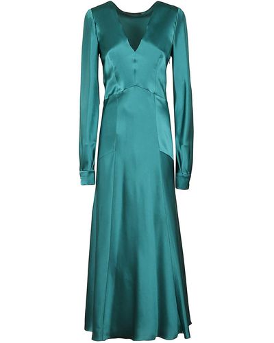 Alberta Ferretti Silk Dress - Green