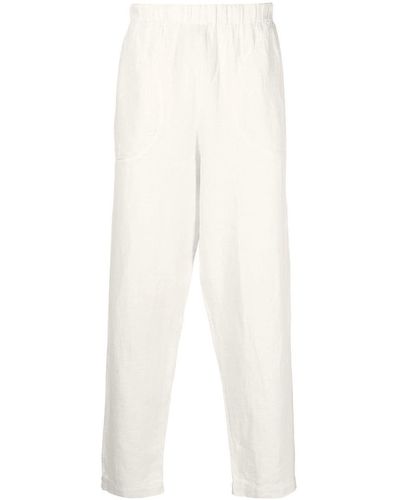 Barena Elasticated-waistband Straight-leg Trousers - White
