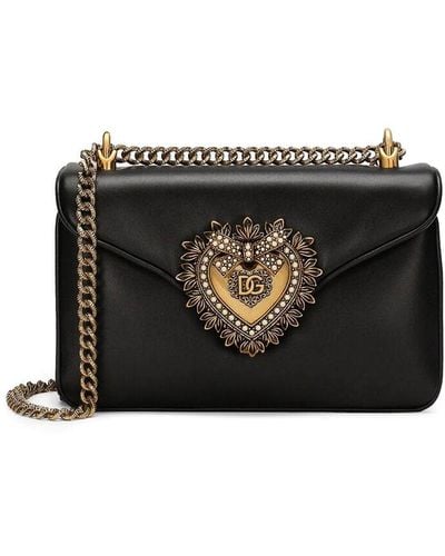 Dolce & Gabbana Logo-buckle Chain Bag - Black