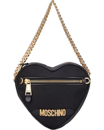 Moschino Nylon Heart Bag - Black