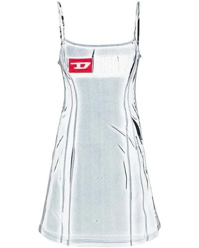 DIESEL Logo Mini Dress - White