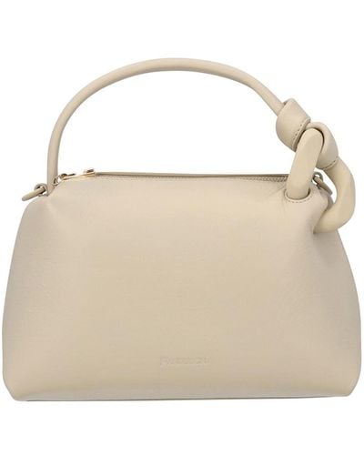 JW Anderson Small Leather Corner Bag - White
