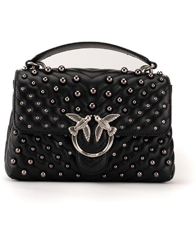 Pinko Mini Lady Love Puff Bag With Studs - Black