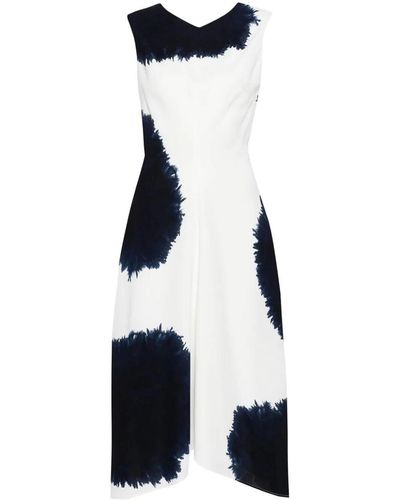 Proenza Schouler Ella Dress In Printed Viscose Crepe - White