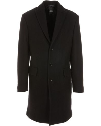 Dolce & Gabbana Wool Blend Coat - Black