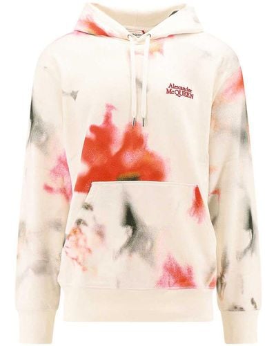 Alexander McQueen Obscured Flower Organic Cotton Sweatshirt - Pink