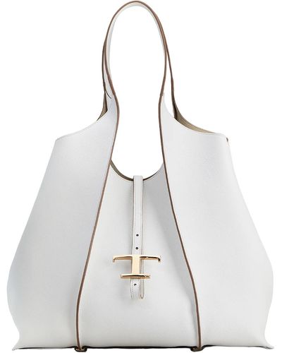 Tod's Leather Shopping Bag - White