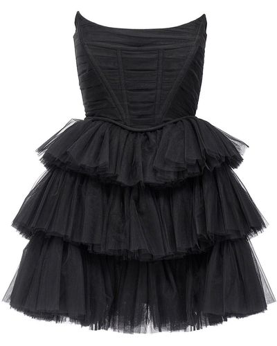 19:13 Dresscode Flounced Tulle Dress - Black