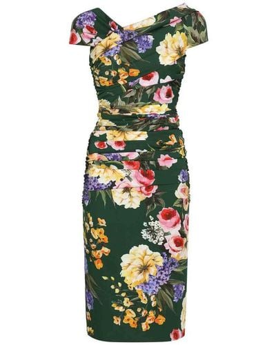 Dolce & Gabbana Floral Print Dress - Green