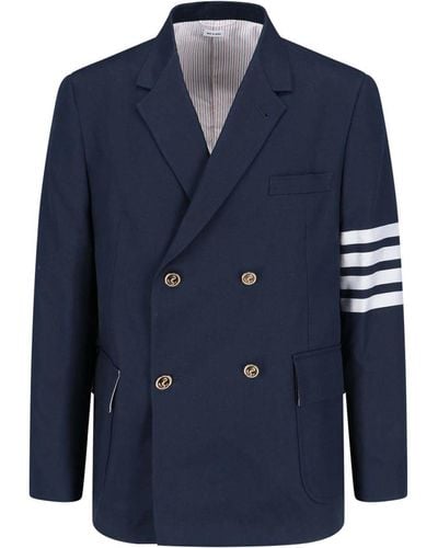 Thom Browne Double-breasted Blazer - Blue