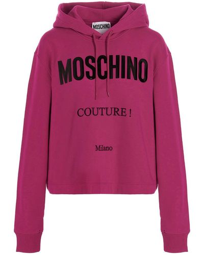 Moschino Logo Hoodie - Pink