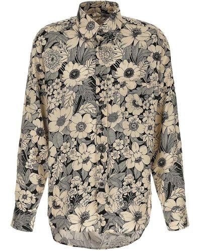 Tom Ford Floral Print Shirt - Grey