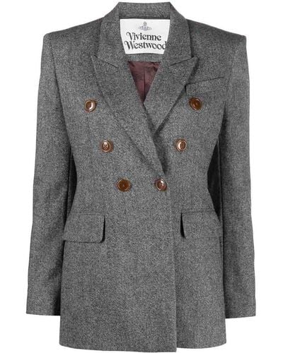 Vivienne Westwood Wool Double-breasted Jacket - Grey