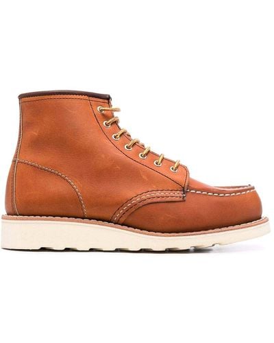 Red Wing Classic Moc Leather Ankle Boots - Brown