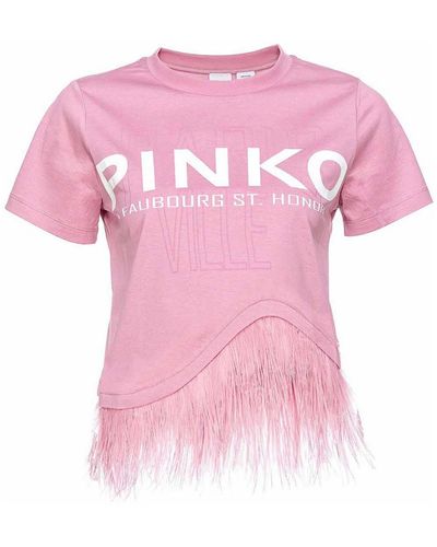 Pinko T-shirt With Logo - Pink