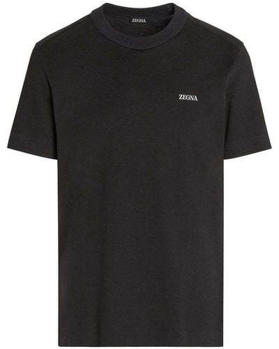 Zegna Logo T-shirt - Black