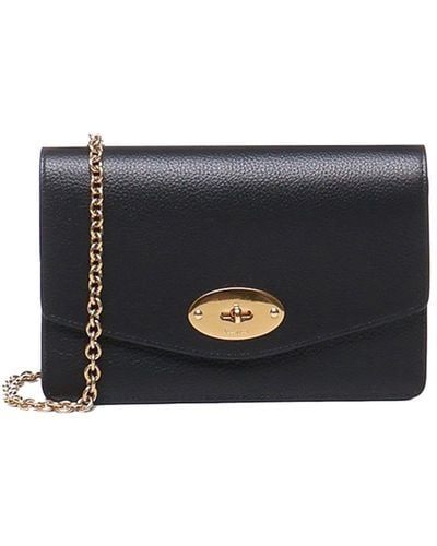 Mulberry Bag With Chain Shoulder Strap - Black