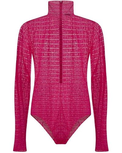 Givenchy Rhinestones Bodysuit - Pink