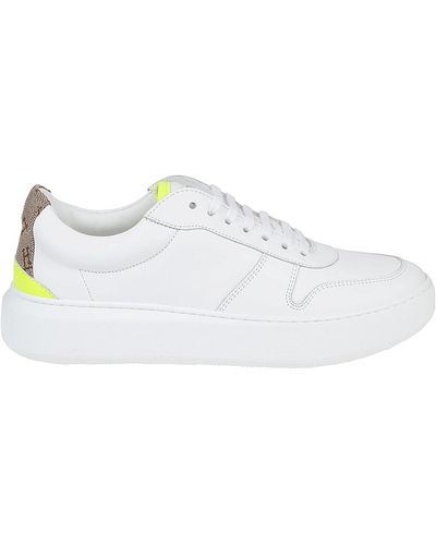 Herno Leather Trainers With Insert - White