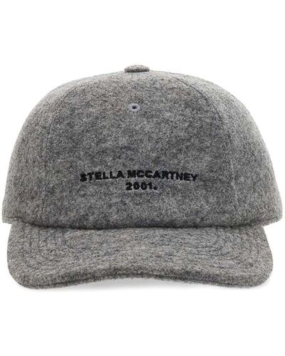 Stella McCartney Baseball Hat With Logo Embroidery - Grey