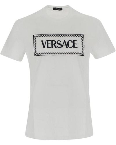 Versace T-shirt With Short Sleeves - Grey