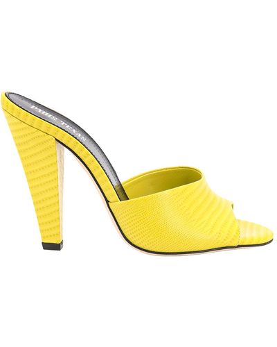 Paris Texas Leather Sandals - Yellow