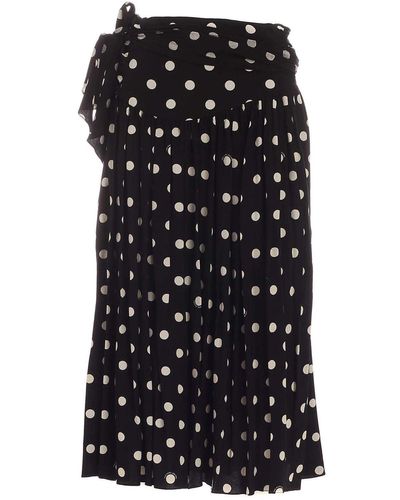 Marc Jacobs Skirt With White Polka Dots In - Black