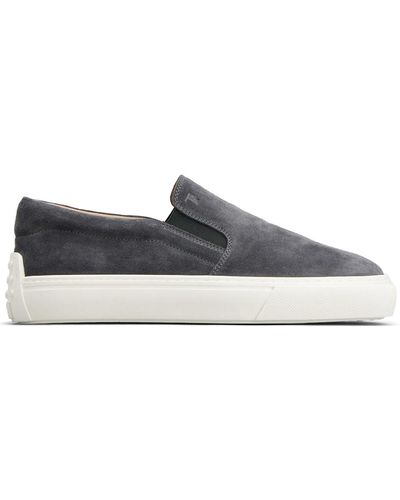 Tod's Suede Slip-on Loafers - White